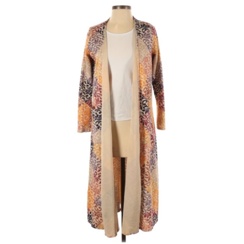 LulaRoe long, multicolored cardigan! Size Small. Like new. Warm and cozy!
